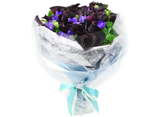 Florist Flower Bouquet - Dark Calla Bouquet - L12073 Photo