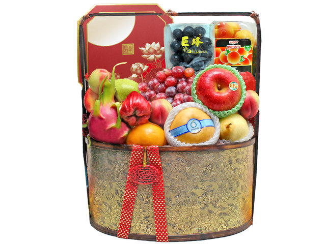 Mid-Autumn Gift Hamper - Mid Autumn Peninsula Moon Cake With Permium Fruit Hamper FH190 - L36511788K Photo