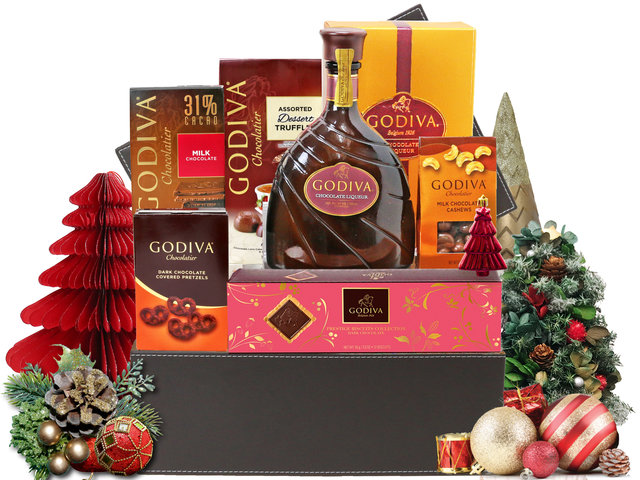 Wine n Food Hamper - Christmas Permium Godiva Gift hamper M10 - L76604904A Photo