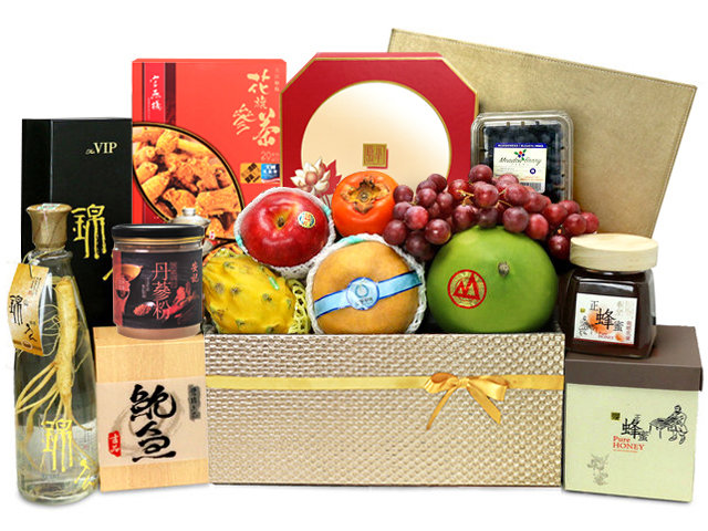 中秋果篮Hamper - 中秋半岛月饼名贵中式果篮 FH158 - L76608855 Photo