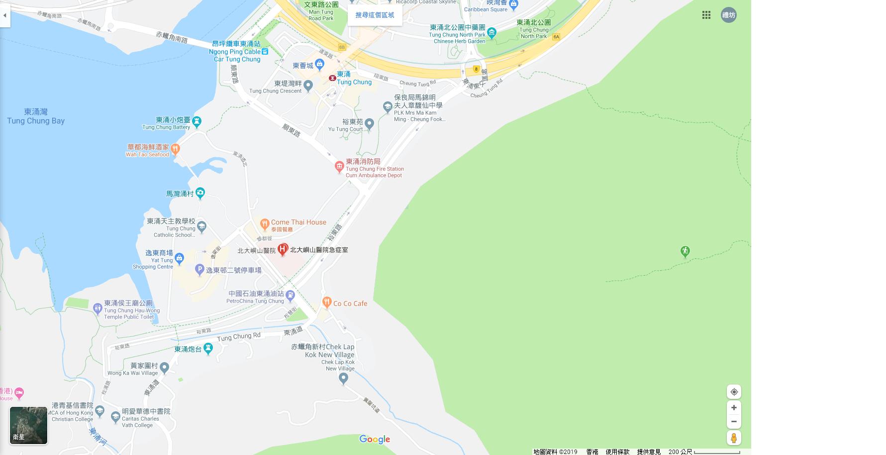 北大嶼山醫院地圖